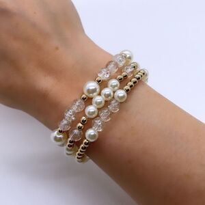 NWT Wool + Pepper Co. Glass Bracelet Trio (3)